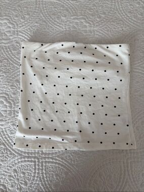 Girlhood Society White Polka Dot Tube Top - Black Dots